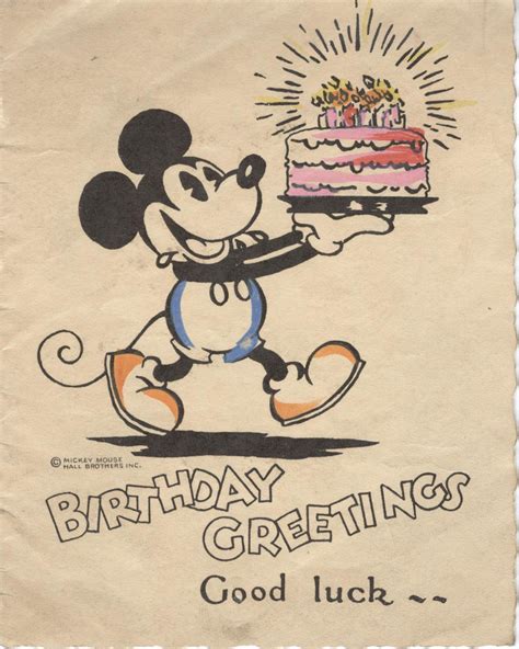 Vintage Disney Happy Birthday