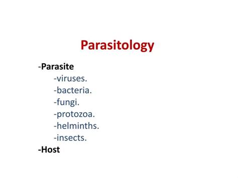 Ppt Parasitology Powerpoint Presentation Free Download Id 2159842