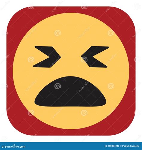 Tired emoji, icon stock vector. Illustration of emotion - 260374246