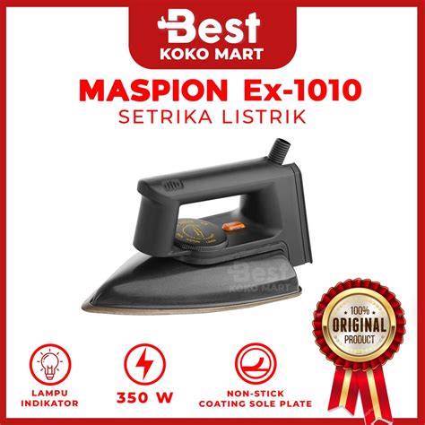 Jual Setrika Listrik Maspion Ex Bb Warna Hitam Exclusive Garansi