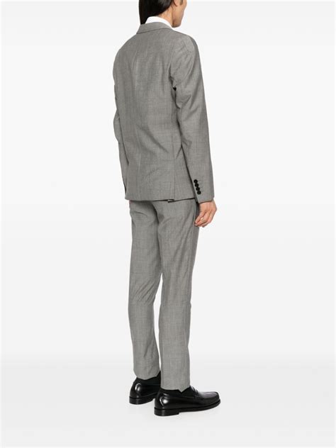 Ps Paul Smith Single Breasted Wool Blend Suit Grey Farfetch