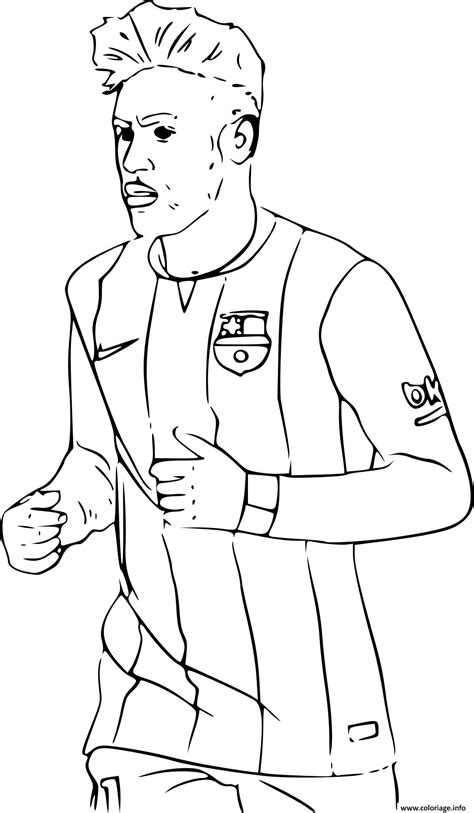 Coloriage Neymar Fc Barcelone Dessin Foot à imprimer