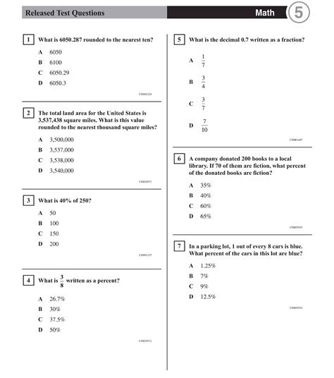 Math Tests For 5th Graders Question Answer Tips 2024 Updated