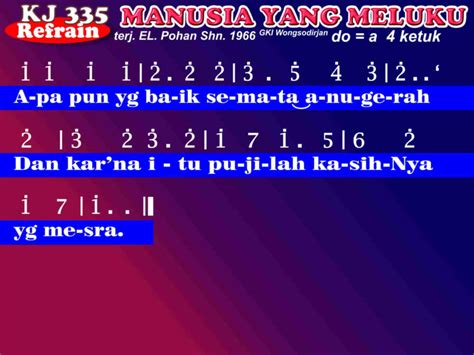 KidungOnline.com - KJ 335 MANUSIA YANG MELUKU