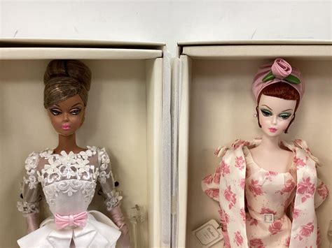 Lot 2 Silkstone Barbies From BFMC Including 1 Evening Gown AA