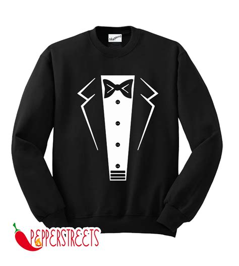 Mans Tuxedo Weddind Suit With Bow Tie Sweatshirt Tuxedo For Men