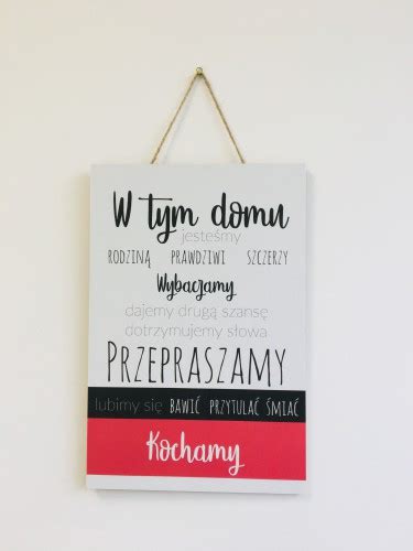 Tabliczki Drewniane Zasady Naszego Domu