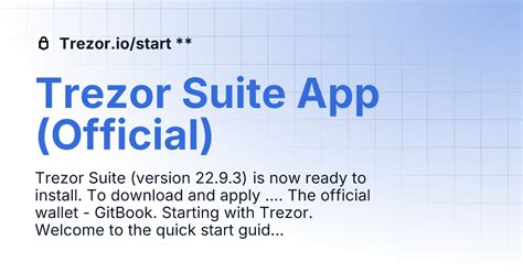 Trezor Suite App Official Trezor Io Start