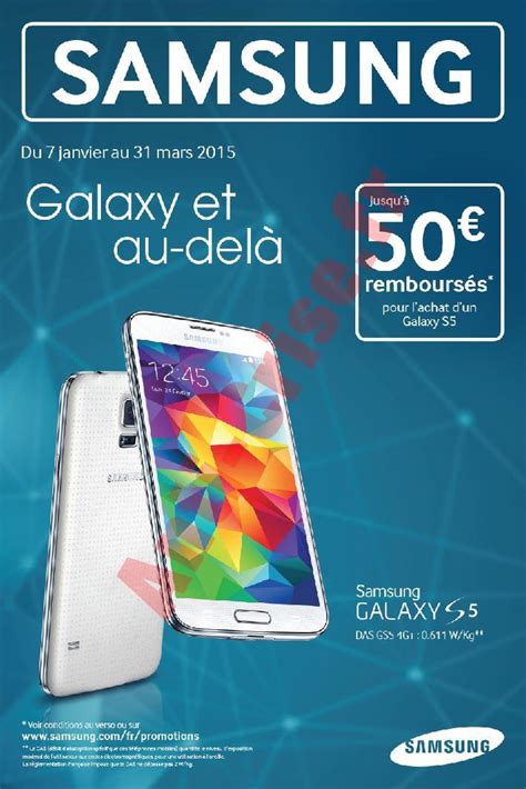 Offre De Remboursement Odr Sur Smartphone Samsung Galaxy S Ou