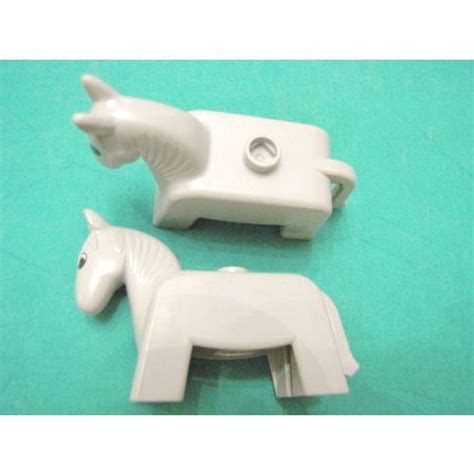 Lego Duplo Vintage Cavallo Horse Cavallino Grigio Raro On Ebid United