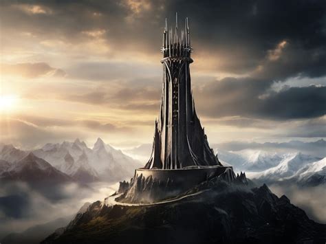 Sauron tower lord of the rings | Premium AI-generated image