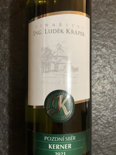 Vinařství Ing Luděk Křápek Muškát Moravský Pozdní Sběr Vivino US