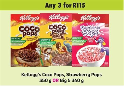 Kellogg S Coco Pops Strawberry Pops 350g Or Big 5 340g Offer At Game