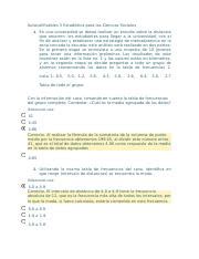 Autocalificables Estad Stica Para Las Ciencias Sociales Docx