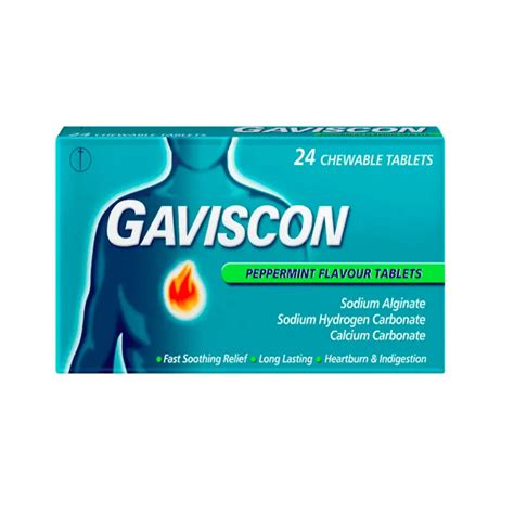 Gaviscon Chewable Tablets Peppermint Flavour The Health Pharmacy