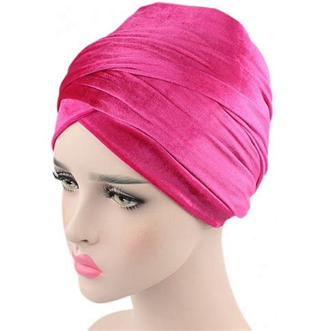 Luxury Pleated Velvet Turban Hijab Head Wrap Extra Long Tube Indian Headwrap Scarf Tie Tjm 38