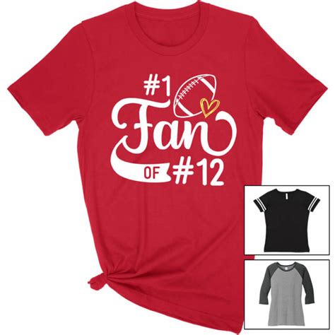 1 Fan Football Shirt With Number Personalized Spiritwear