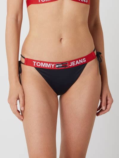 Kup Online TOMMY HILFIGER Figi Bikini Ze Wzorem Z Logo Granatowy