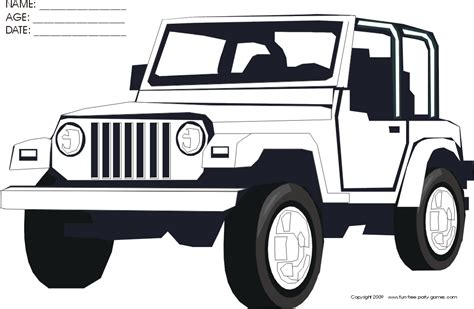 Jeep Coloring Pages - Kidsuki