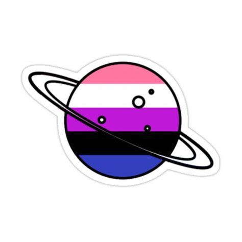 Genderfluid Planet Sticker For Sale By Butchspace Lgbt Pride Art Gender Fluid Wallpaper