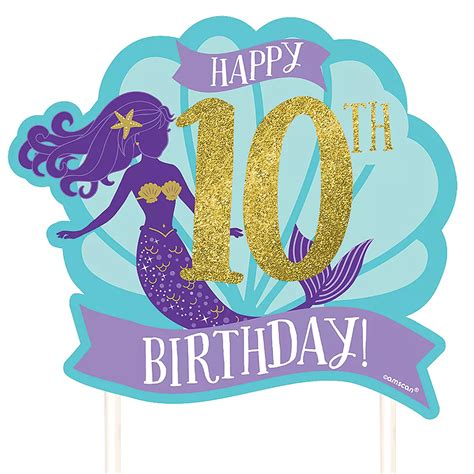 Customizable Wishful Mermaid Cake Topper 10 1 4in Party City Canada