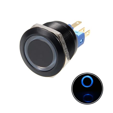 Uxcell Momentary Metal Push Button Switch Mm Mounting Dia A No Nc