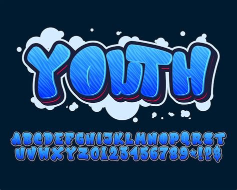 Efectos De Texto De Graffiti De Estilo Juvenil Vector Premium