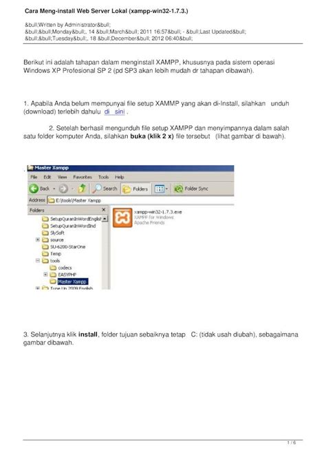 PDF Berikut Ini Adalah Tahapan Dalam Menginstall XAMPP