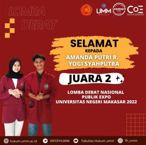 Malanghub Berita Mahasiswa Umm Berhasil Meraih Medali Juara Lomba