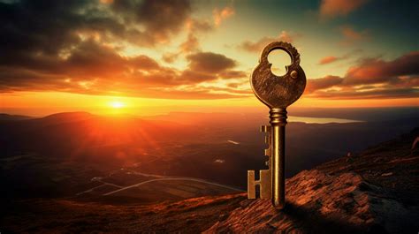 Unlocking Success With The Key To Opportunity 32947879 Stock Photo At