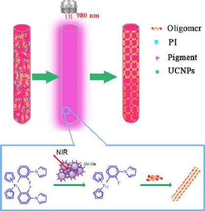 Schematic representation of the photopolymerization process using ... 