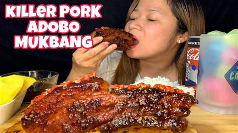 Killer Pork Adobo Mukbang Real Mukbang Asmr Mukbang