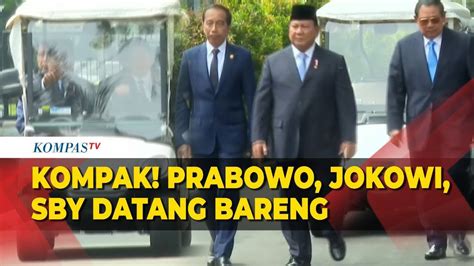 Kompak Presiden Prabowo Jokowi Dan Sby Datang Bareng Saat Luncurkan