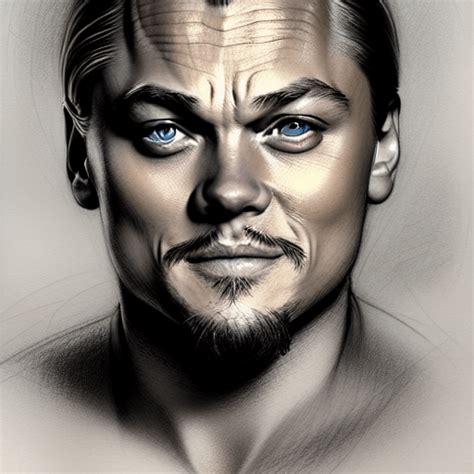 Dibujo a lápiz de Milt Kahl de Leonardo DiCaprio Creative Fabrica