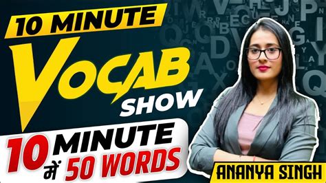 Minute Vocabulary Show Series Vocabulary For All Ssc Exam