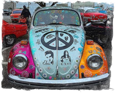 Classic VW Beetle Love Bug Photograph by Rebecca Korpita - Fine Art America