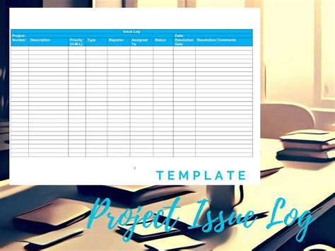 Project Issue Log Excel Template - Etsy