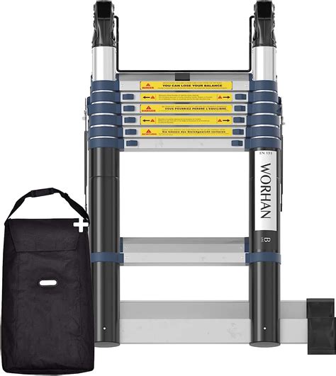 Worhan Echelle De M T Lescopique Aluminium Anodis Modulable Pliable