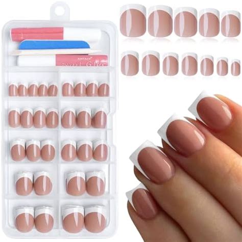 Amazon Bellelfin 120Pcs White French Tip Press On Nails Short