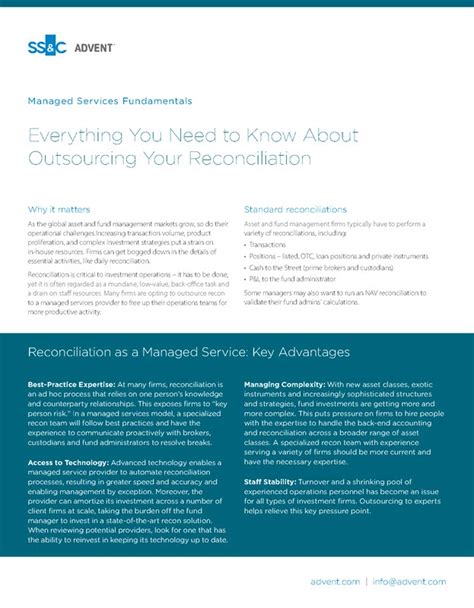 Everything You Need To Know About Outsourcing Your Reconciliation