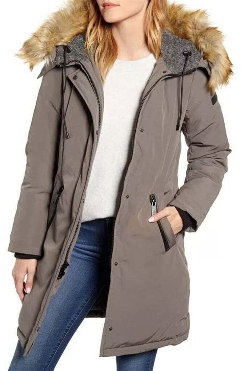 Sam Edelman Faux Fur Trim Down Jacket Deals Bellvalefarms