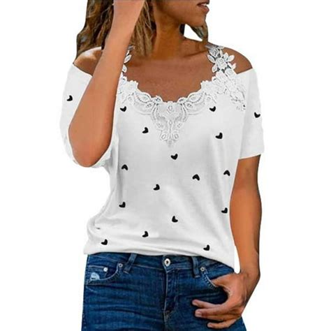 Olyvenn Womens Tops Casual Plus Size Loose Fashion Summer V Neck