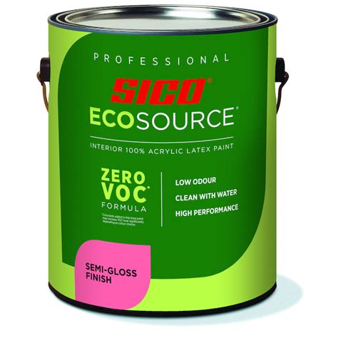 SICO Ecosource Zero VOC 100 Acrylic Latex Semi Gloss Tintable White