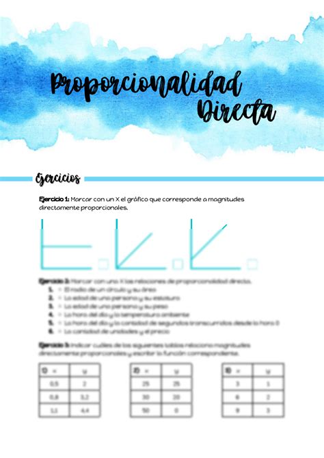 SOLUTION Matemática ejercicios de proporcionalidad directa Studypool