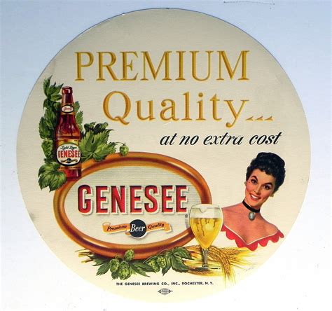 Genesee Brewing Co 1950s Beer Tray Paper Insert Featuring Jenny Mint Original Ebay