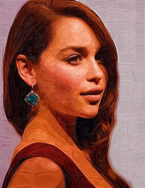 Emilia Clarke Portrait Digital Art By Lilia Kosvintseva