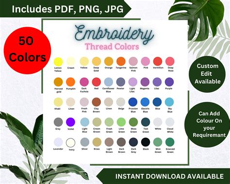 Embroidery Thread Color Chart, Simthread Color Chart, Simthread 63 ...