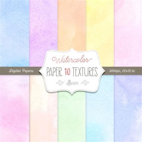 Watercolor Textures Watercolors Digital Papers Pack Etsy