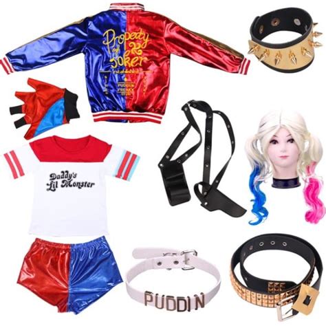 Harley Quinn Kids Costume And Wig Horrifiq