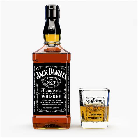 Jack Daniels Alte Nr Flasche Und Glas D Modell Unknown